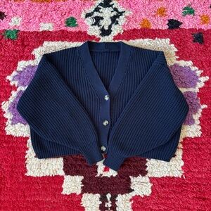 Los Angeles Apparel Fisherman Cropped Cardigan